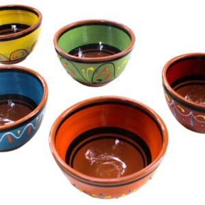 Cactus Canyon Ceramics Spanish Terracotta 5-Piece Breakfast Bowl Set (European Size), Multicolor