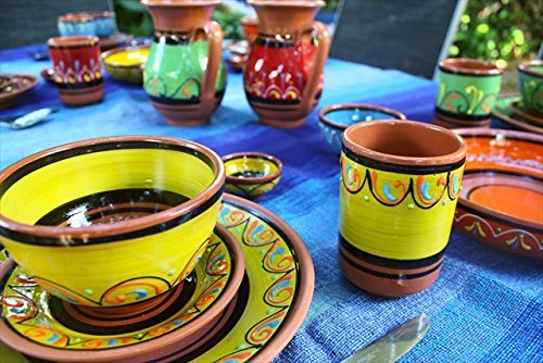 Cactus Canyon Ceramics Spanish Terracotta 5-Piece Breakfast Bowl Set (European Size), Multicolor