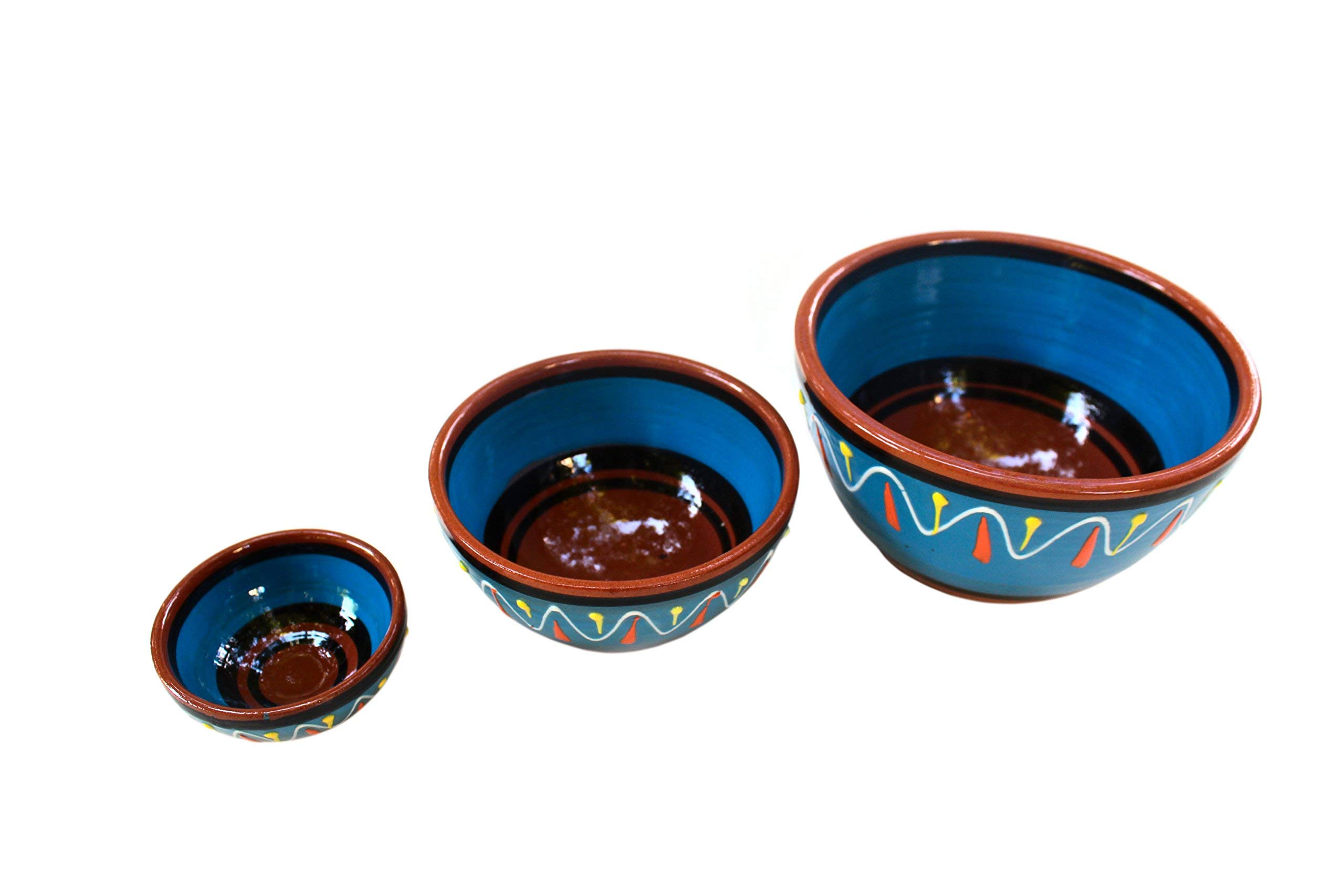 Cactus Canyon Ceramics Spanish Terracotta 5-Piece Breakfast Bowl Set (European Size), Multicolor