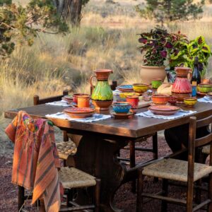 Cactus Canyon Ceramics Spanish Terracotta 5-Piece Breakfast Bowl Set (European Size), Multicolor