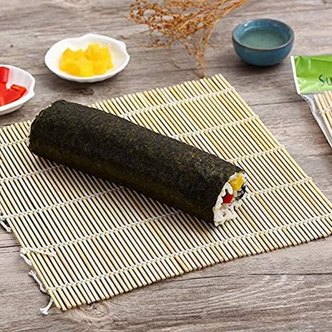 JapanBargain, Sushi Making Kit Rice Mixing Bowl Tub Japanese Hangiri x1, Bamboo Sushi Rolling Mat Roller x3, Rice Paddle Scoop x3