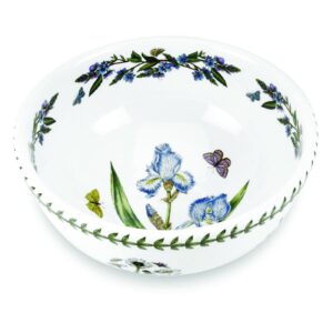 portmeirion botanic garden salad bowl | 9 inch serving bowl with assorted motifs | made in england from fine earthenware | microwave and dishwasher safe