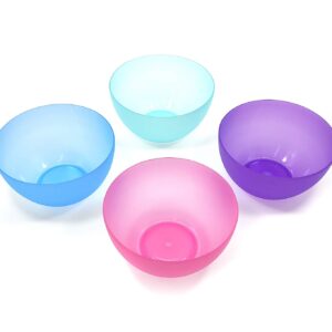KOXIN-KARLU 6-inch / 32-ounce Plastic Bowls for Cereal or Salad | set of 12 in Coastal Colors