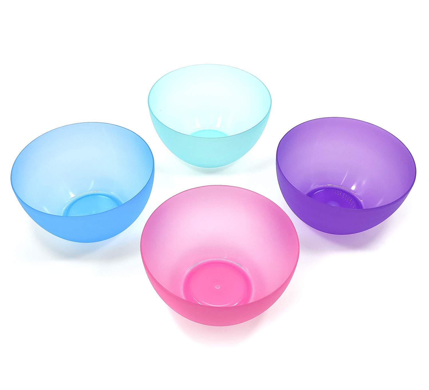 KOXIN-KARLU 6-inch / 32-ounce Plastic Bowls for Cereal or Salad | set of 12 in Coastal Colors