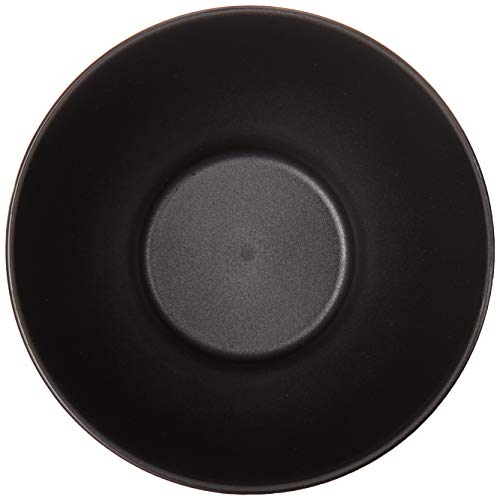 Coza Design- Eco Friendly Plastic Bowl for cereal, dessert, ice cream, soup (Microwave and Dishwasher Safe) (17 oz., Black) Set of 6