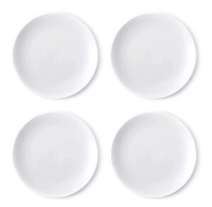mozacona 4pcs white ceramic seasoning dishes dipping bowls -4.5inch