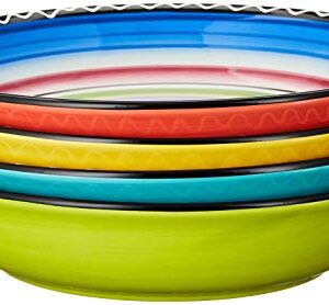 Certified International Tequila Sunrise Soup/Pasta Bowl, 9.25-Inch, Assorted Designs, Set of 4