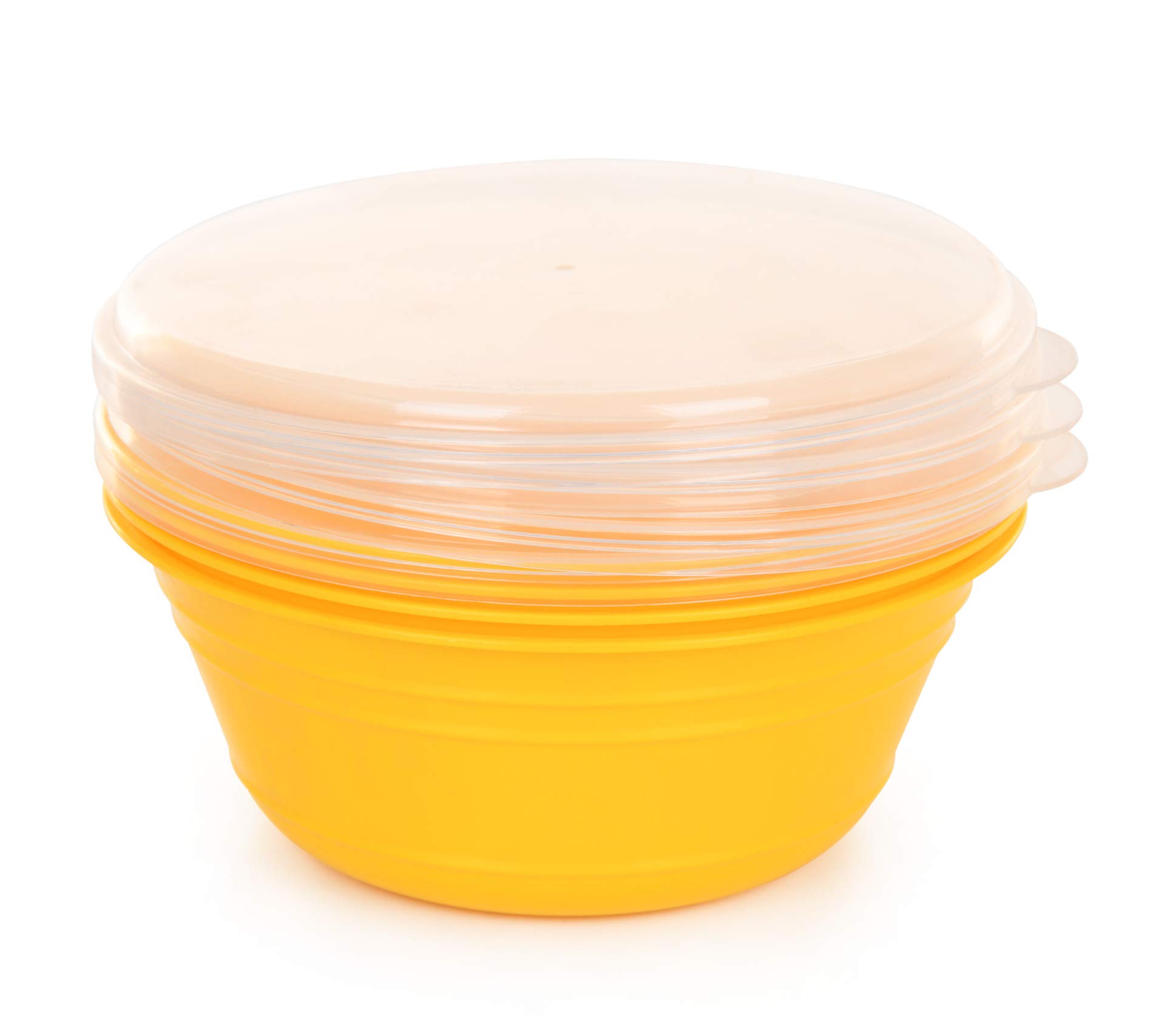 Mintra Home Plastic Bowls with Covers 4/PK (Yellow)