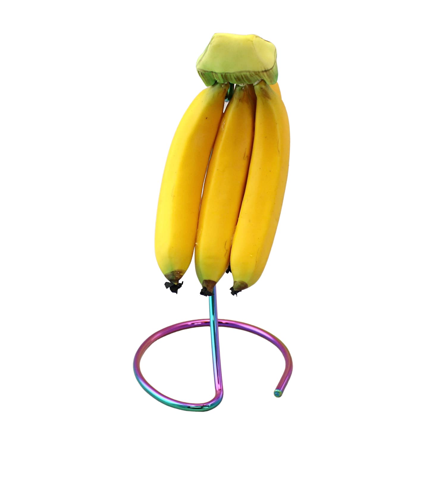 Rainbow Banana Tree Holder Stand Rack Ripen Fruit Evenly Prevents Bruising & Spoiling Multi-Colored Steel