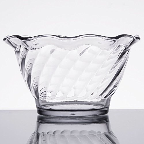 G.E.T. DD-50-CL-EC Plastic Tulip Ice Cream/Dessert Dish, 5 Ounce, Clear (Set of 4)