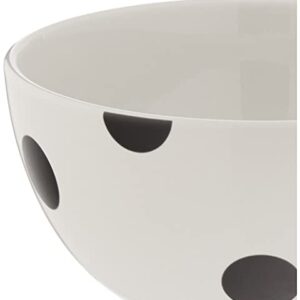 Kate Spade New York Black Deco Dot 4-Piece All-Purpose Bowl Set, 4.7 LB