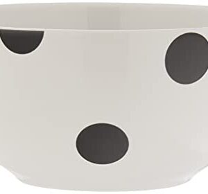 Kate Spade New York Black Deco Dot 4-Piece All-Purpose Bowl Set, 4.7 LB