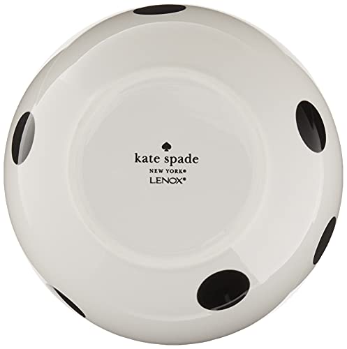 Kate Spade New York Black Deco Dot 4-Piece All-Purpose Bowl Set, 4.7 LB