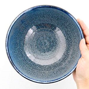 38.9 oz Ramen, Sanuki Donburi Bowl - Navy Blue, Youhen-kon