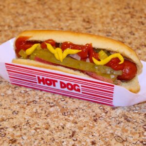 Hot Dog Dish Set, Plastic Hot Dog Dishes, Hot Dog Trays, Hot Dog Holders, Hot Dog Serving Dish Trays Reusable (12 Pieces, Classic)