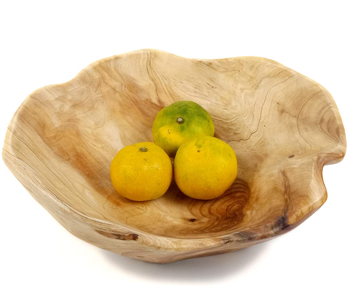 EWEIGEER Wooden Fruit Salad Serving Bowl Hand-Carved Root Bowls Creative Living Room Real Wood Candy Bowl 8"-10"