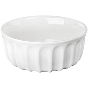 Youeon Set of 3 Porcelain Serving Bowls 38/28/18 oz, Porcelain Mixing Bowls, Nesting Salad Bowls, Soup Bowls, Prep Bowls for Kitchen, Oatmeal, Rice, Pasta, Salad, White