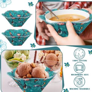 CHENGU Set of 4 Bird Microwave Bowl Holder Hot Bowl Holder Multipurpose Soup Bowl Cozy Heat Resistant Bowl Potholders for Microwave Bowl Hot Pads for Soup Bowl Hot Food Kitchen Supplies (Bird)