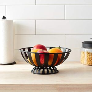 Spectrum Diversified Stripe Fruit Bowl, 1 EA, Black