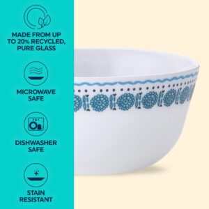 Corelle ED Bowl Set 4pk Med, 4 PIECE, Azure Medallion Classic