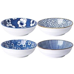 kylimate 4" mini bowls for dipping saucers,set of 4, 4 ounce dipping bowls, sauce dishes