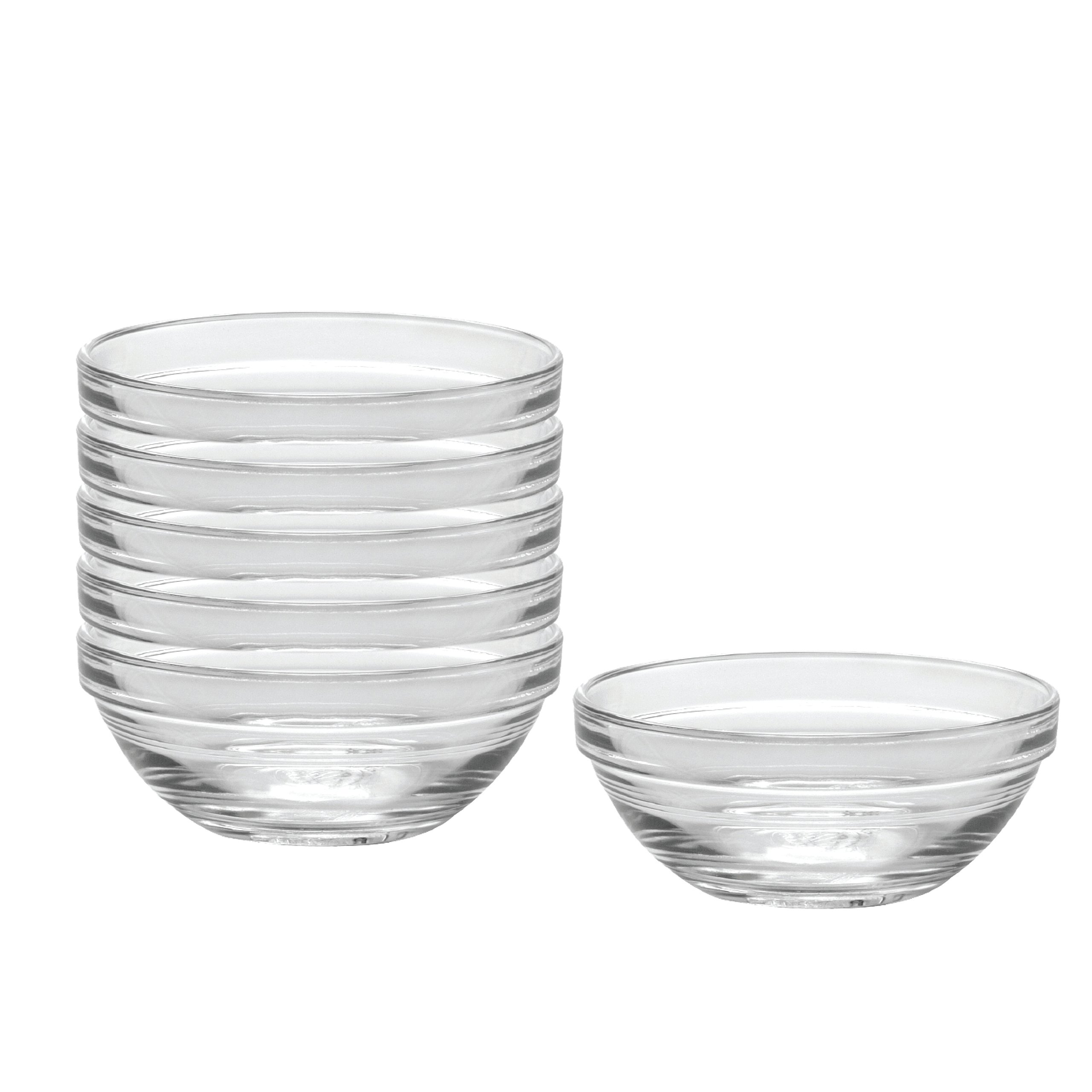 Duralex Made In France Lys 4-Inch Stackable Clear Bowl, Set of 6