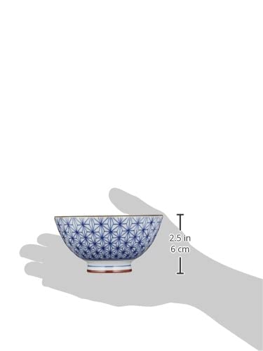 Saikai Pottery 19541 Picture Change Rice Bowl, Old Dyed, Blue, 10.1 fl oz (300 ml)