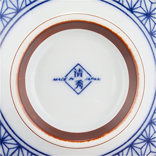 Saikai Pottery 19541 Picture Change Rice Bowl, Old Dyed, Blue, 10.1 fl oz (300 ml)