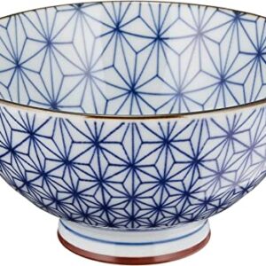 Saikai Pottery 19541 Picture Change Rice Bowl, Old Dyed, Blue, 10.1 fl oz (300 ml)