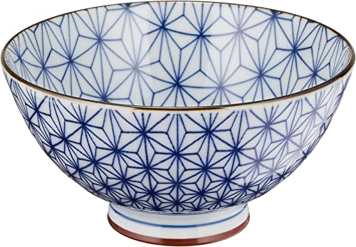 Saikai Pottery 19541 Picture Change Rice Bowl, Old Dyed, Blue, 10.1 fl oz (300 ml)