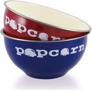 grant howard 51105 stainless steel coated popcorn bowl, one bowl only, assorted, 48 oz
