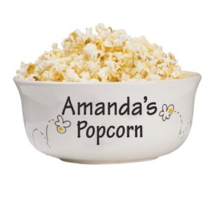 my bambino personalized ceramic popcorn bowl