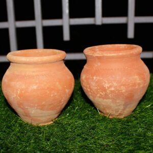 Artisans Orissa Clay Mud Pots for Kheer Curd (160 ml, Set of 4) - Real Mitti Katori Set Chutney Bowls