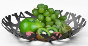 ibwell fruit basket,steel home fruit or vegetable bowl for counters, kitchen, countertop, home decor, high-end look
