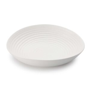 portmeirion sophie conran white pasta serving bowl | 12 inch serving bowl for salad, pasta, and fruit | made from fine porcelain | dishwasher and microwave safe