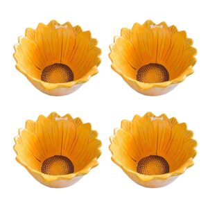 bicuzat 6-inch candy bowls, sunflower-shaped snack bowls, set of 4
