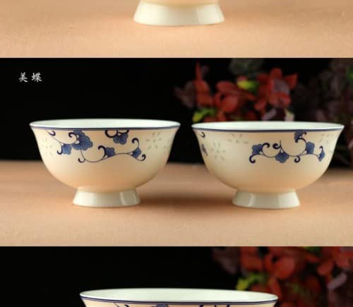 XIALON 13cm 5.1in High foot Ceramic Bowl Jingdezhen high-end bone China household healthy dinnerware bowl