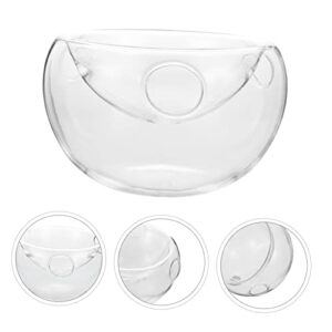 UPKOCH 2 Pcs Transparent Salad Bowl Pasta Bowl Ice Cream Bowl Clear Bowls Glass for Decorations Serving Tray Round Condiment Server Fruit Salad Glass Salad Bowl Fruit Bowl Glass Bowl Food