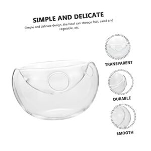 UPKOCH 2 Pcs Transparent Salad Bowl Pasta Bowl Ice Cream Bowl Clear Bowls Glass for Decorations Serving Tray Round Condiment Server Fruit Salad Glass Salad Bowl Fruit Bowl Glass Bowl Food