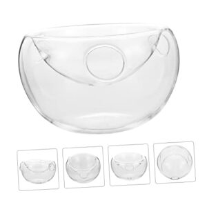 UPKOCH 2 Pcs Transparent Salad Bowl Pasta Bowl Ice Cream Bowl Clear Bowls Glass for Decorations Serving Tray Round Condiment Server Fruit Salad Glass Salad Bowl Fruit Bowl Glass Bowl Food