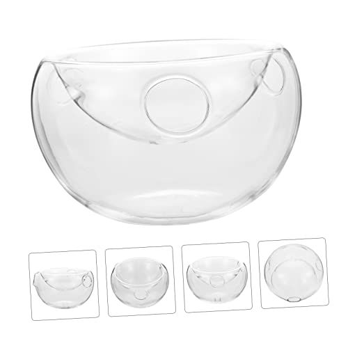 UPKOCH 2 Pcs Transparent Salad Bowl Pasta Bowl Ice Cream Bowl Clear Bowls Glass for Decorations Serving Tray Round Condiment Server Fruit Salad Glass Salad Bowl Fruit Bowl Glass Bowl Food