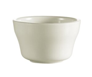 cac china rec-4 rolled edge 4-inch stoneware bouillon, 7.25-ounce, american white, box of 36