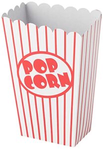 vibrant red small popcorn paper boxes (8 pack) - premium treat containers for parties, movie nights & snack lovers
