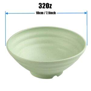 CAMBUY Wheat Straw Bowls Set 4 Pcs Unbreakable 32 Oz Cereal Bowls Dinner Bowl Sets Dishwasher & Microwave Safe