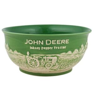 john deere small raised-relief stoneware bowl