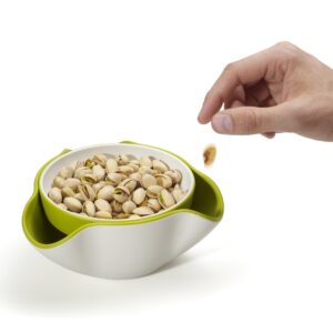 Joseph Joseph DDWGR010GB Double Dish Pistachio Bowl and Snack Serving Bowl, Gray