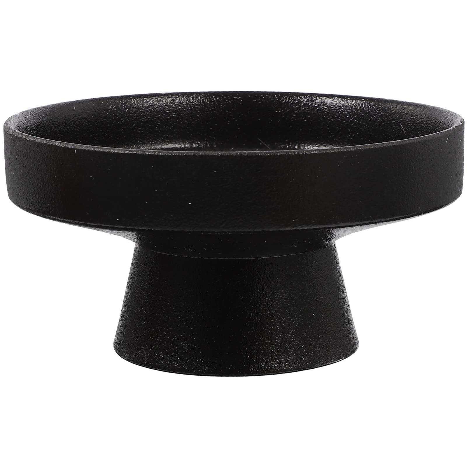 DOITOOL Ceramic Footed Bowl Decorative Pedestal Bowl Fruit Bowl Fruit Tray Dessert Display Stand for Home Kitchen Counter Centerpiece Table Decor 5.11X5.11X2.67 inch, Black