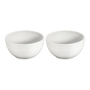 staub ceramics universal bowl set, 6.5-inch, white