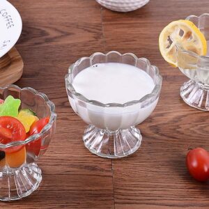 VanEnjoy Glass Bowl Set in Safe Package - Mini Prep, Dip, Dessert, Ice Cream, Bar Snack Dish Bowls - Set of 4, 4 Oz