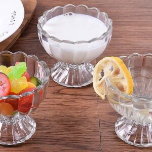 VanEnjoy Glass Bowl Set in Safe Package - Mini Prep, Dip, Dessert, Ice Cream, Bar Snack Dish Bowls - Set of 4, 4 Oz